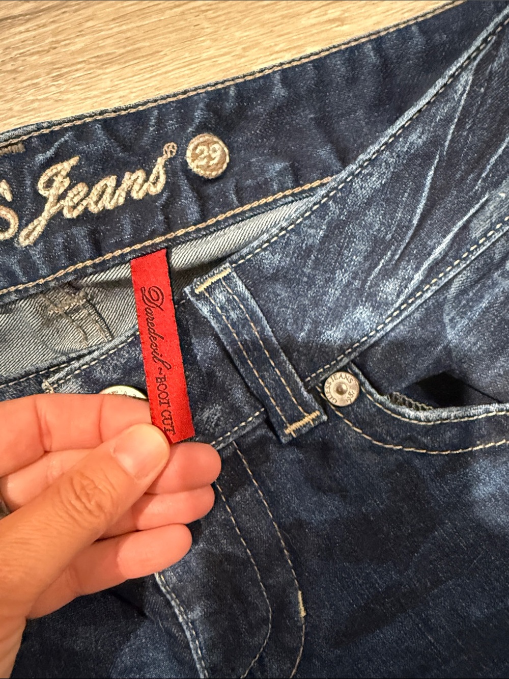 Guess Women's Dark Blue Bootcut Jeans - Picture 2 of 3